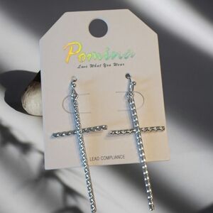 🌷Silver Cross Earrings